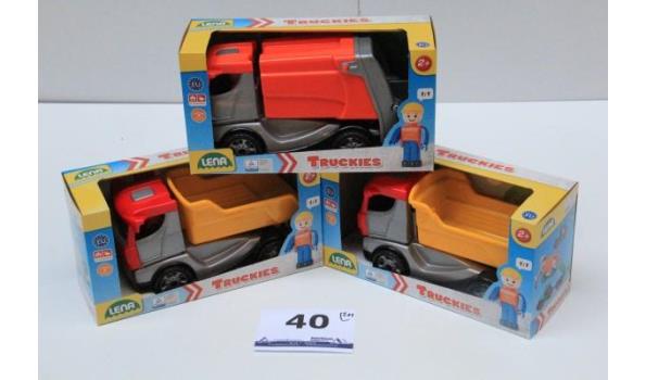 3 div speelgoed wagens, wo vrachtwagen